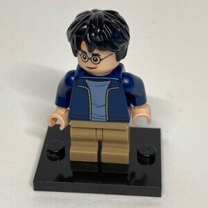 LEGO Harry Potter Minifigure Dark Blue Open Jacket Dark Tan Pants hp175